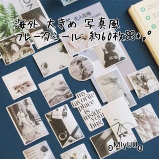 フレークシール 海外 ステッカー シール マステ コラージュ 韓国雑貨 スクラップブッキング おすそ分けファイル ジャンクジャーナル 風景 写真