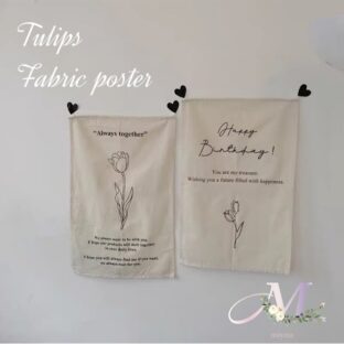 チューリップタペストリー ファブリックポスター 韓国 韓国風 チューリップ タペストリー 壁掛け インテリア おしゃれ 海外雑貨 ウォールデコレーション