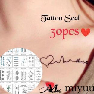 タトゥーシール セット ボディーペイント ボディーシール 文字 心電図 ins風 韓国 かわいい おしゃれ レディース メンズ