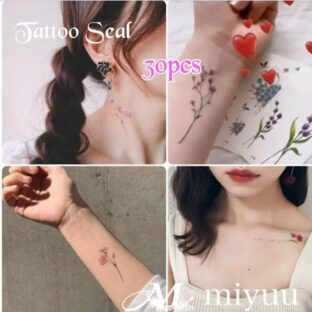 タトゥーシール セット ボディーペイント ボディーシール ボタニカル 花 ins風 韓国 かわいい おしゃれ レディース ハロウィン