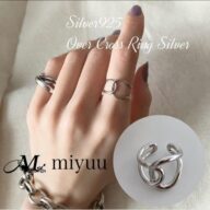 リング 指輪 オーバークロス レディース シルバー フリーサイズ マルチリング シルバーリング クロスリング オープンリング おしゃれ シンプル 韓国