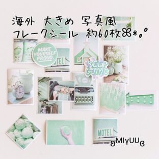 フレークシール 海外 ステッカー シール マステ コラージュ 韓国雑貨 スクラップブッキング おすそ分けファイル ジャンクジャーナル 風景 写真