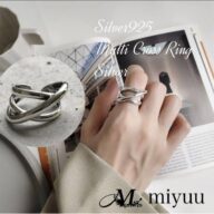 リング 指輪 レディース シルバー フリーサイズ マルチリング シルバーリング クロスリング オープンリング おしゃれ かわいい シンプル 韓国