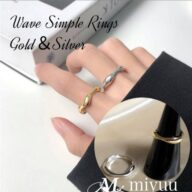 リング 指輪 レディース シルバー ゴールド セット おしゃれ かわいい シンプル ウェーブ ウェーブリング 韓国 韓国ファッション 重ね付け