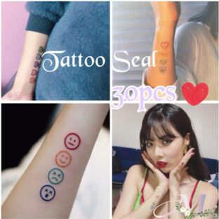 タトゥーシール セット ボディーペイント ボディーシールニコちゃん カラフル ins風 韓国 かわいい おしゃれ レディース ハロウィン