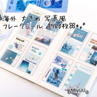 フレークシール 海外 ステッカー シール マステ コラージュ 韓国雑貨 スクラップブッキング おすそ分けファイル ジャンクジャーナル 風景 写真