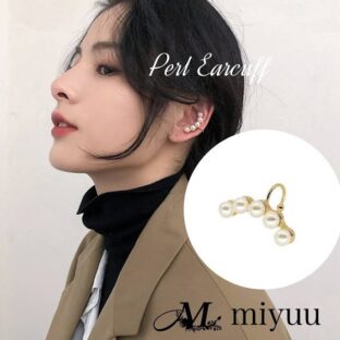 イヤーカフ イヤーカフス パール パールイヤーカフ 小ぶり 小さめ レディース ゴールド おしゃれ 仕事用 仕事 かわいい 可愛い 韓国 わたナギ 大人 エレガント
