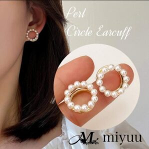 イヤーカフ イヤーカフス パール パールイヤーカフ 小ぶり 小さめ レディース ゴールド オフィス 仕事用 かわいい 可愛い 韓国 大人 リバーシブル 重ね付け