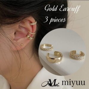 イヤーカフ イヤーカフス ゴールド シンプル 小ぶり 小さめ 3点セット レディース おしゃれ イヤーカフ イヤリング 片耳用 メタル 大人 カジュアル
