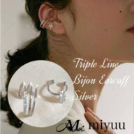 イヤーカフ イヤーカフス ビジュー 3連 シルバー レディース イヤーカフ イヤーカフス ス イヤカフ イヤリング セット 大人 エレガント 結婚式 パーティ