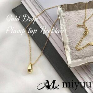 ネックレス ティアドロップ レディース アクセサリー ドロップネックレス ゴールド シンプル カジュアル しずく ペンダント プランプトップ 韓国