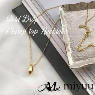 ネックレス ティアドロップ レディース アクセサリー ドロップネックレス ゴールド シンプル カジュアル しずく ペンダント プランプトップ 韓国
