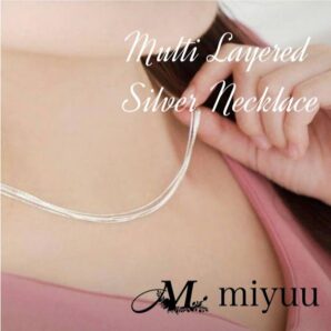 ネックレス シルバー silver925 5連 スターリングシルバー マルチレイヤー 大人 きれいめ シンプル プレゼント 大人可愛い アクセサリー