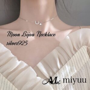 ネックレス シルバー レディース アクセサリー シンプル ムーン 月 ビジュー ネックレス シルバー 星 量産型 韓国 かわいい プレゼント キラキラ