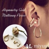ピアス 大きめ ゴールド ゴールドピアス アシンメトリー マルチウェイ おしゃれ 韓国 アクセサリー プレゼント 誕生日ギフト セット