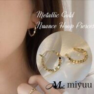 ピアス フープピアス 大きめ 大きい シンプル ゴールド ゴールドピアス フープ ニュアンス カジュアル アクセサリー レディース 韓国