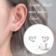 ピアス シンプル シルバー 小さい 小ぶり 小さめ ハート おしゃれ レディース かわいい 大人 可愛い オフィス 仕事 華奢 プレゼント ハートのピアス