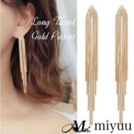 ピアス ロングピアス タッセル ゴールド 高見え 上品 大人 パーティー レディース ゴールドピアス 大人 エレガント 韓国 アクセサリー