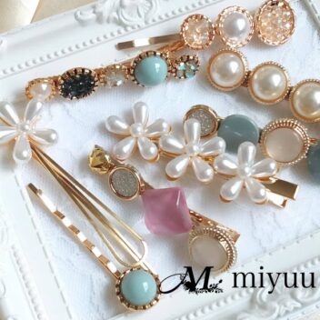 ヘアクリップ ヘアピン ヘアアクセサリー セット くすみカラー おしゃれ ヘアアクセ かわいい パール ビジュー 韓国
