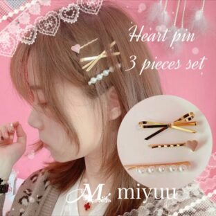 ヘアクリップ ヘアピン ヘアアクセサリー セット リボンパール ハート おしゃれ ヘアアクセ かわいい 韓国 韓国ファッション