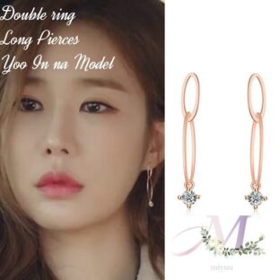 ピアス ロングピアス 金属アレルギー対応 ピンクゴールド 韓国 レディース ユインナ 真心が届く ギフト かわいい おしゃれ 揺れる