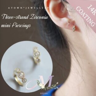 ピアス 金属アレルギー対応 小さめ 小ぶり フープピアス 14K 14金 ジルコニア ゴールド レディース ギフト シルバー925 かわいい