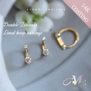 ピアス 金属アレルギー対応 フープピアス ゴールド 14K 14金 小さめ 小ぶり ジルコニア CZダイヤ レディース ギフト シルバー925 小さめ