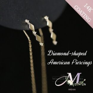 ピアス 金属アレルギー対応 揺れる 14K 14金 ロングピアス アメリカンピアス ゴールド レディース ギフト シルバー925 小さめ チェーン