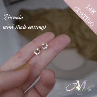 ピアス 月 三日月 ムーン ジルコニア 金属アレルギー対応 小さめ 小ぶり 14K 14金 ゴールド かわいい レディース ギフト シルバー925